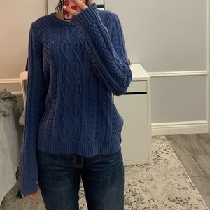 Tommy Hilfiger blue cable knit sweater bought in France
